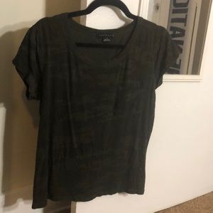 Dark green camo tee
